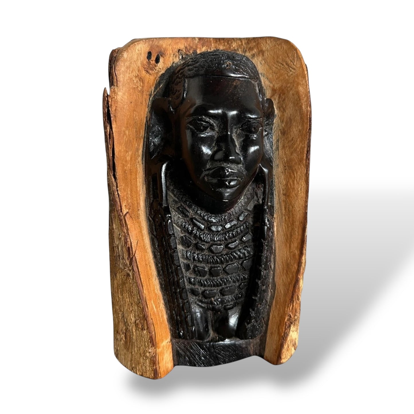African Makonde Ebony Wood Sculpture – Hand Carved Tribal Art Statement Piece