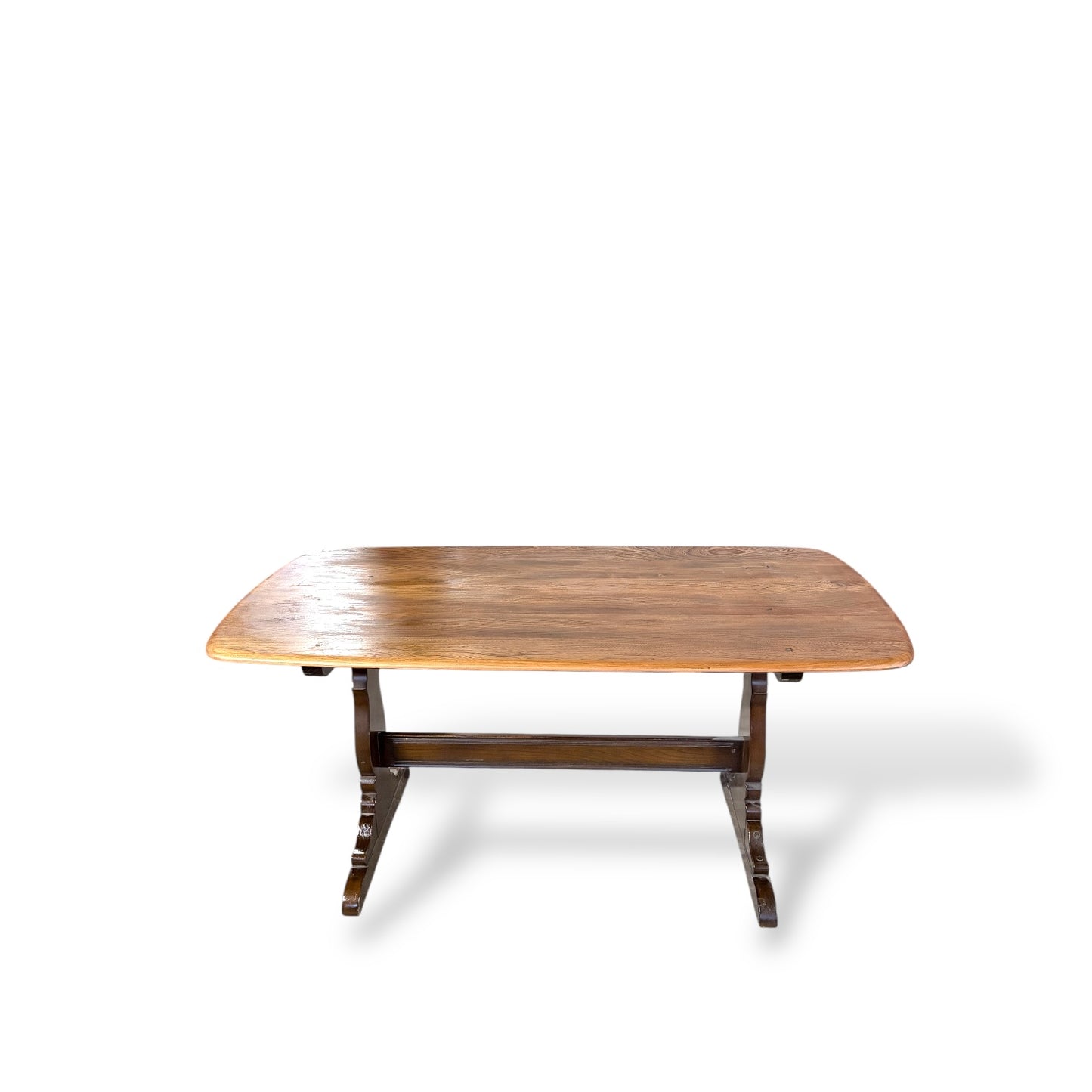 Ercol Refectory Plank Top Dining Table – Blonde Elm & Beech