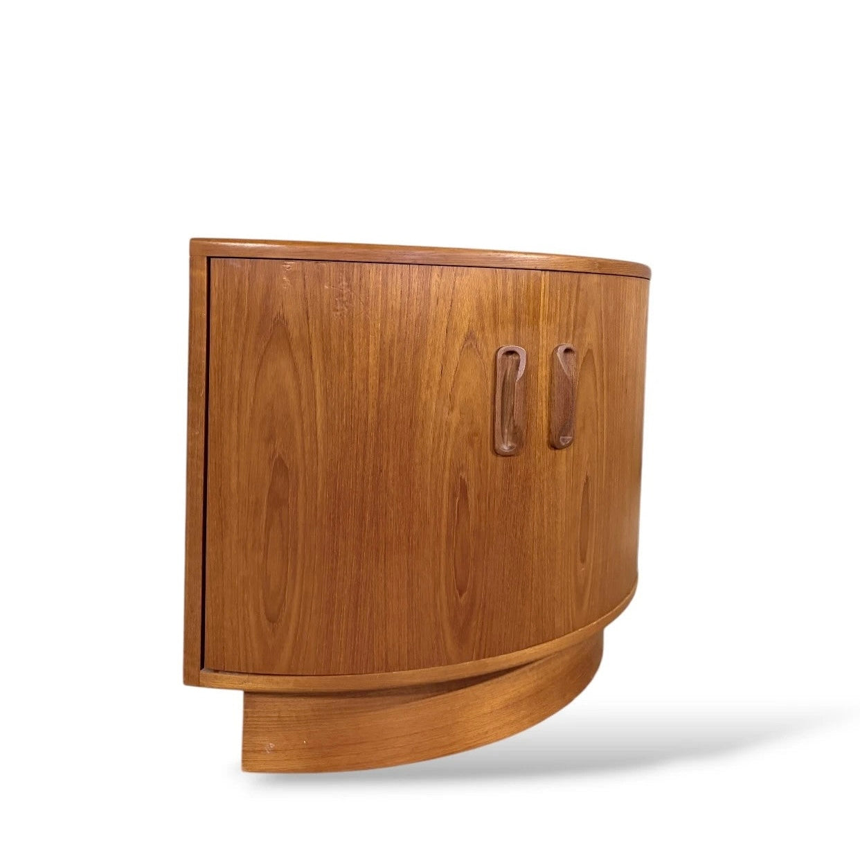Mid Century G Plan Fresco Teak Curved Corner Cabinet