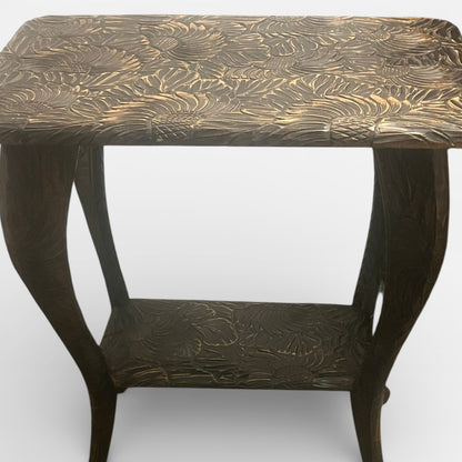 Antique Liberty & Co Japanese Carved Arts & Crafts Side Table / Plant Stand, c.1900 — view 6