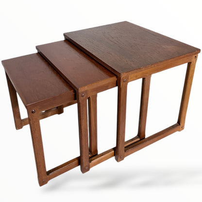 Vintage Teak Nest Tables – Mid Century Side Tables | Danish Teak Set