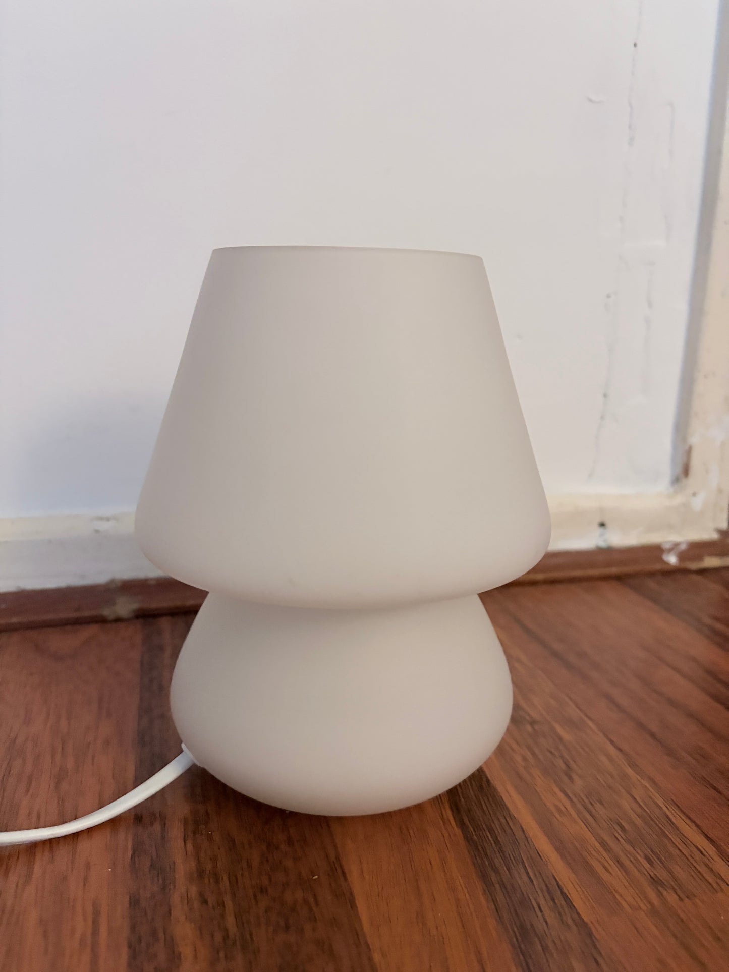 Mid Century Frosted Glass Mushroom Table Lamp