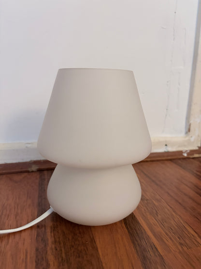 Mid Century Frosted Glass Mushroom Table Lamp