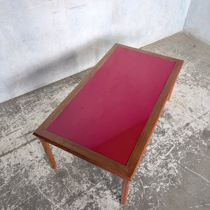 Mid Century Myers Teak Coffee Table with Custom Perspex Top