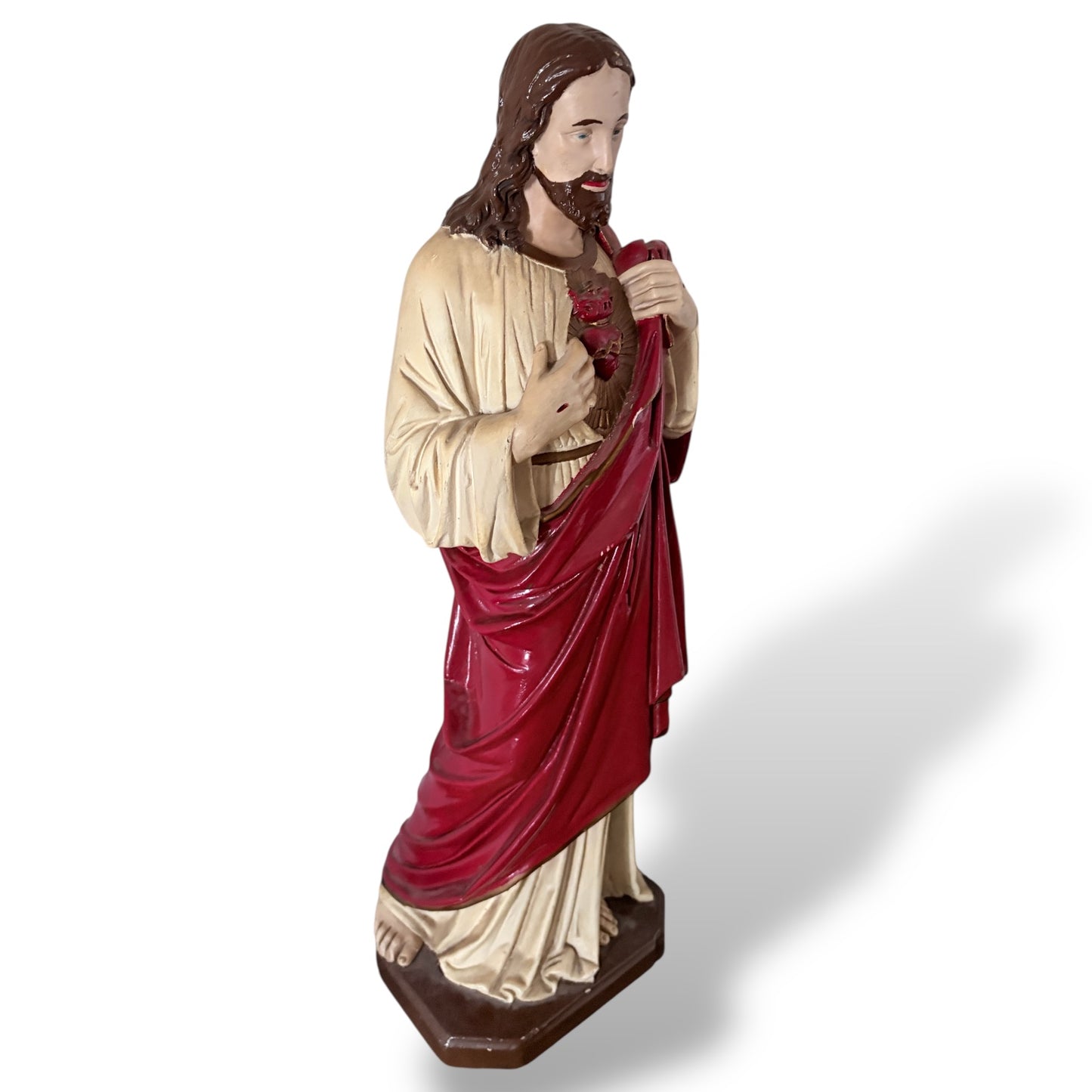 Antique Sacred Heart Jesus Statue – Alabaster