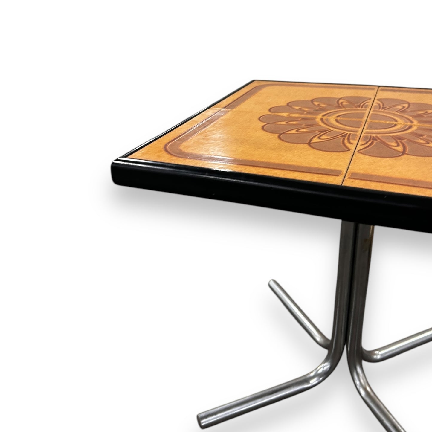 Midcentury Danish tile and chrome side table