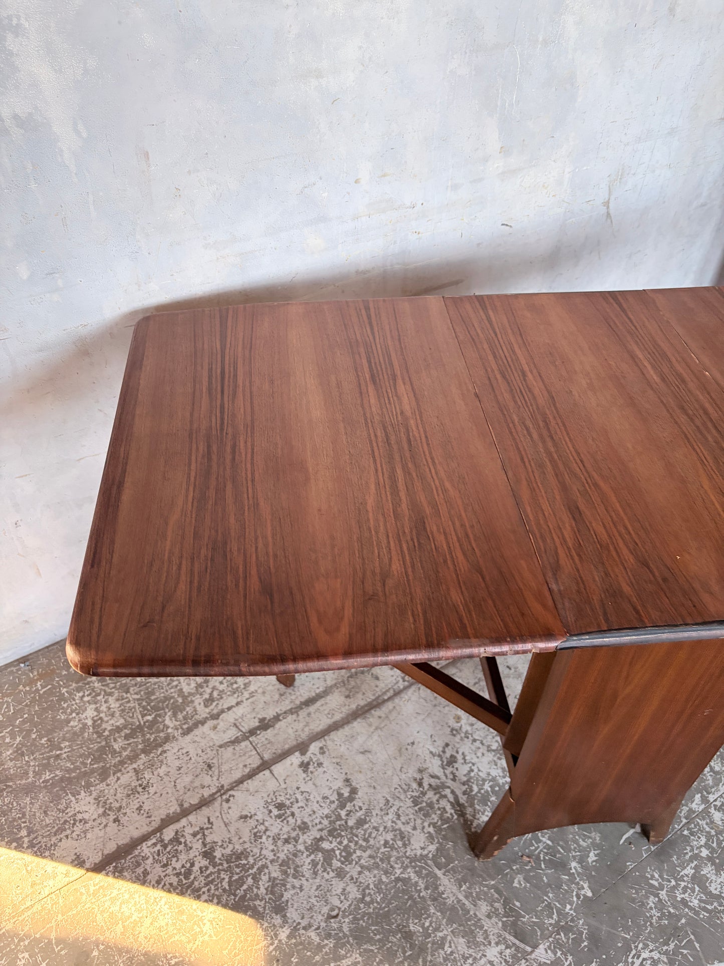 Art Deco Walnut Drop Leaf Dining Table