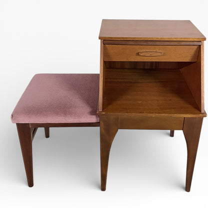 Mid-Century Vintage Teak Telephone Seat by Chippy Heath