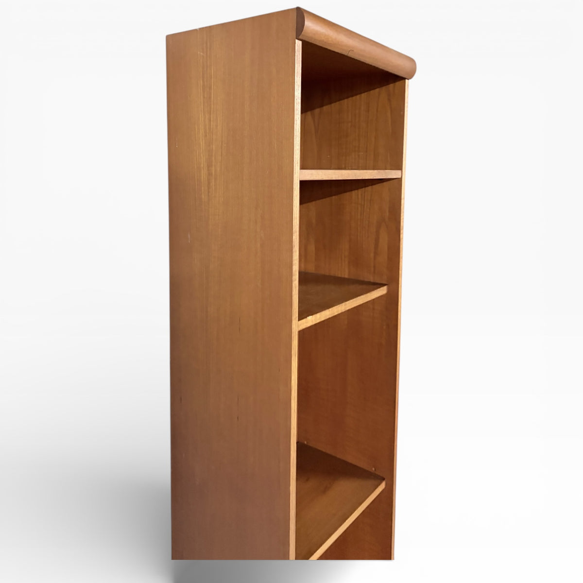 Mid-Century Tall Bookcase – Vintage Wooden Bookcase With Drawers & Open Shelving Unit