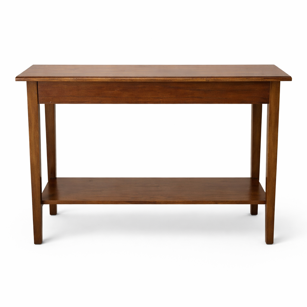 Arts & Crafts Oak Hallway Table with Shelf