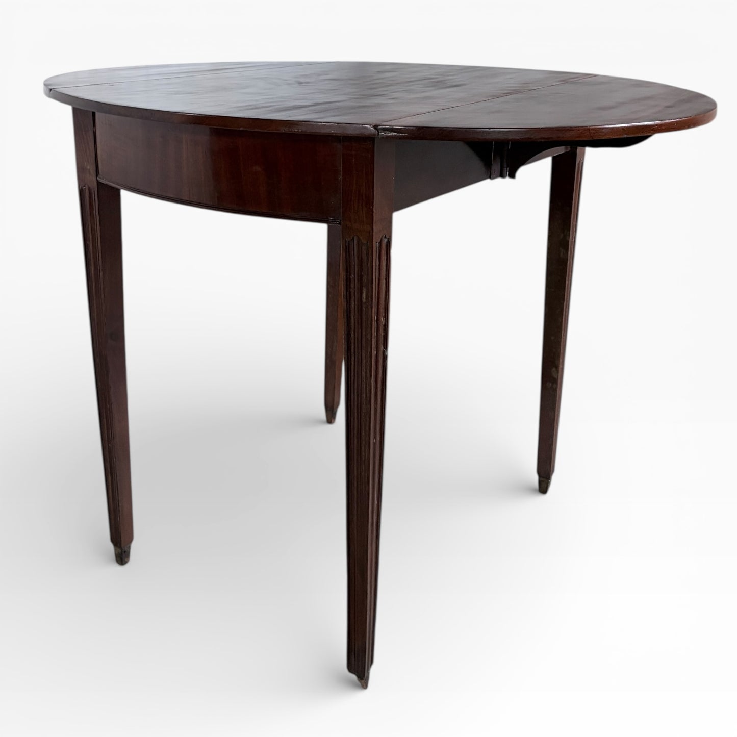 Antique Mahogany Compact Drop-Leaf Table