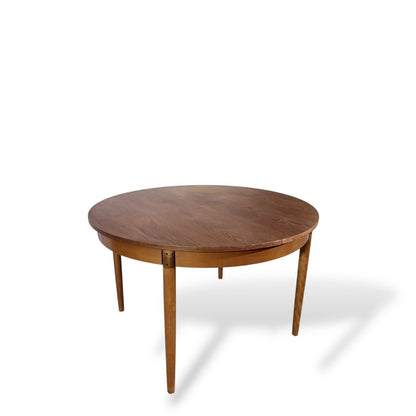 Vintage Danish Round Extending Dining Table – Mid-Century Modern