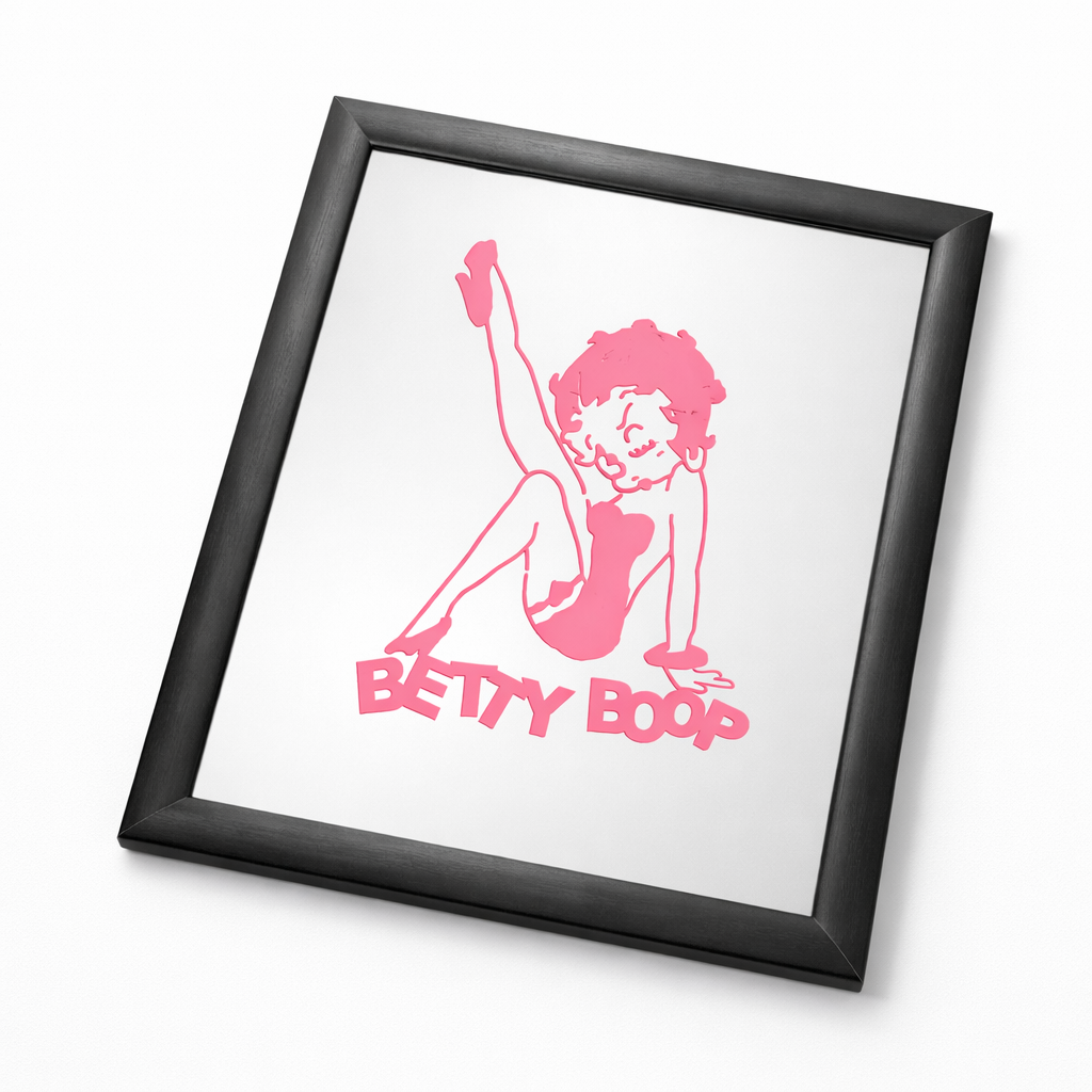 Vintage Betty Boop Framed Wall Mirror