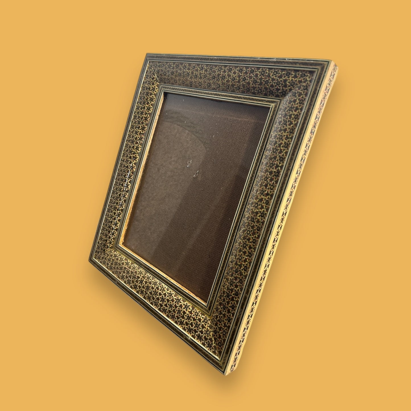 Vintage 1960s Persian Khatam Mosaic Frame