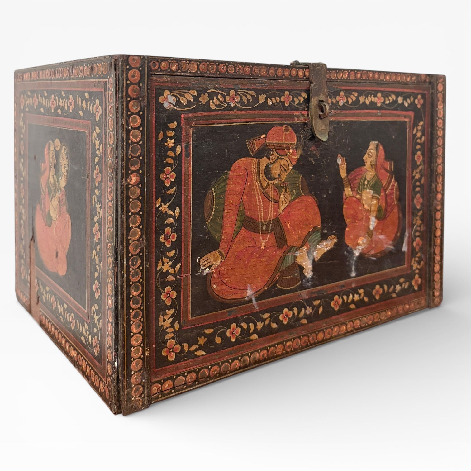 Antique 20th Century Mughal Painted Jewellery Box — view 3