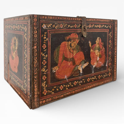 Antique 20th Century Mughal Painted Jewellery Box — view 3
