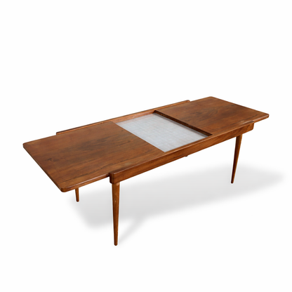 Remploy Walnut & Formica Extending Coffee Table – Mid Century Design