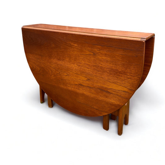 Mid Century McIntosh Gateleg Teak Dining Drop Leaf Table