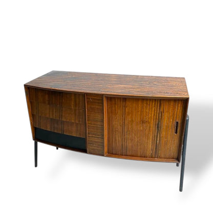 Vintage Mid-Century Zebrano Teak Sideboard by Herbert Gibbs