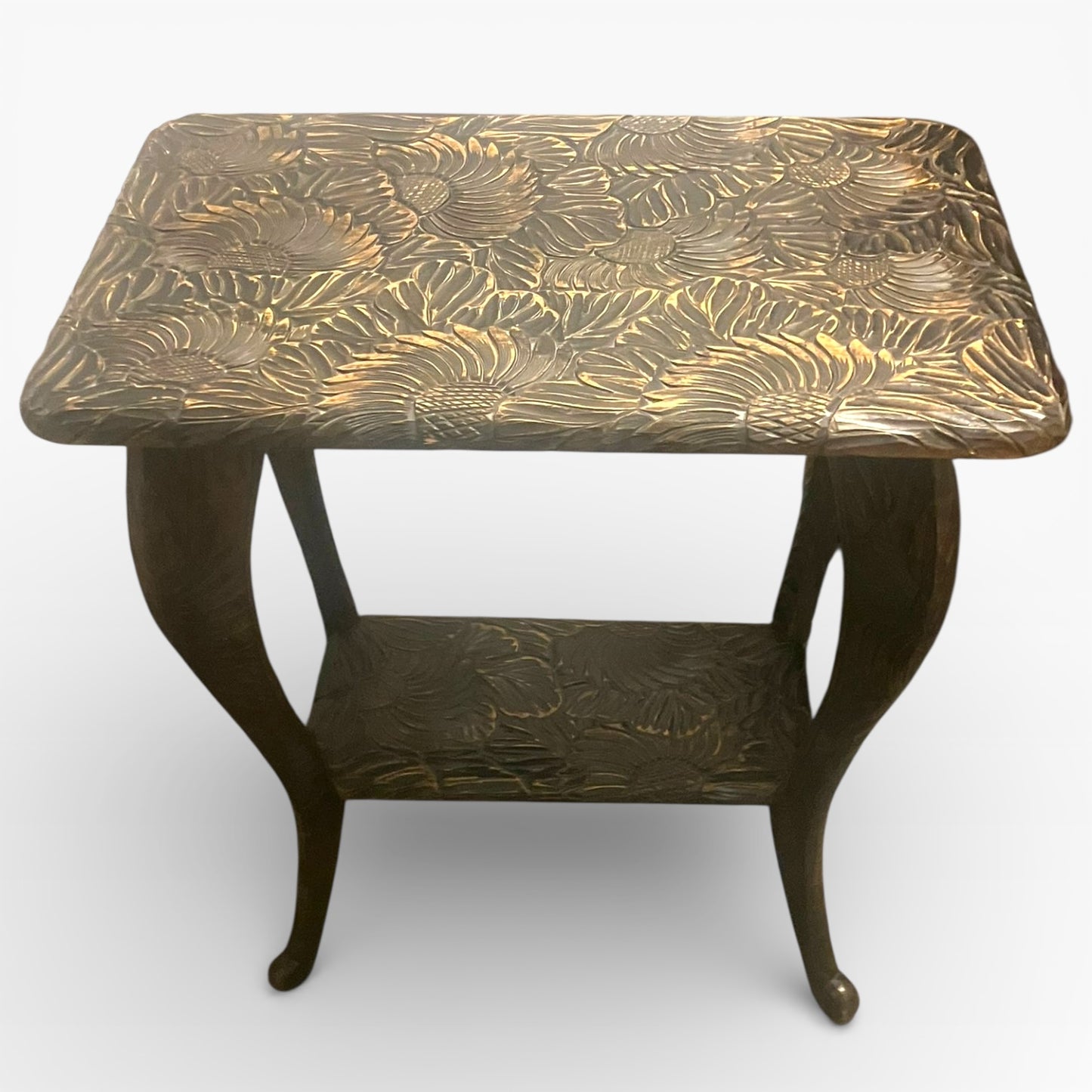 Antique Liberty & Co Japanese Carved Arts & Crafts Side Table / Plant Stand, c.1900 — view 5