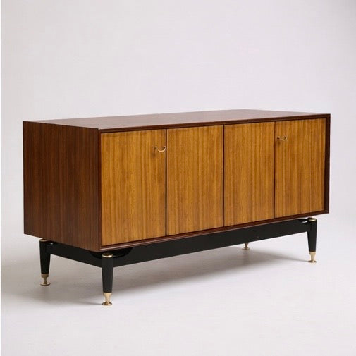 Mid-Century G Plan Librenza Tola Accordion Door Sideboard — view 2