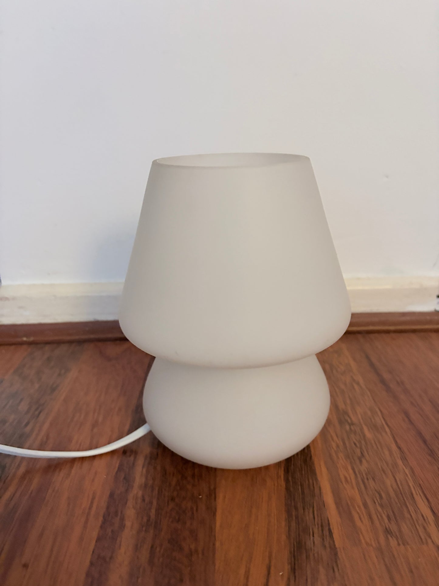 Mid Century Frosted Glass Mushroom Table Lamp