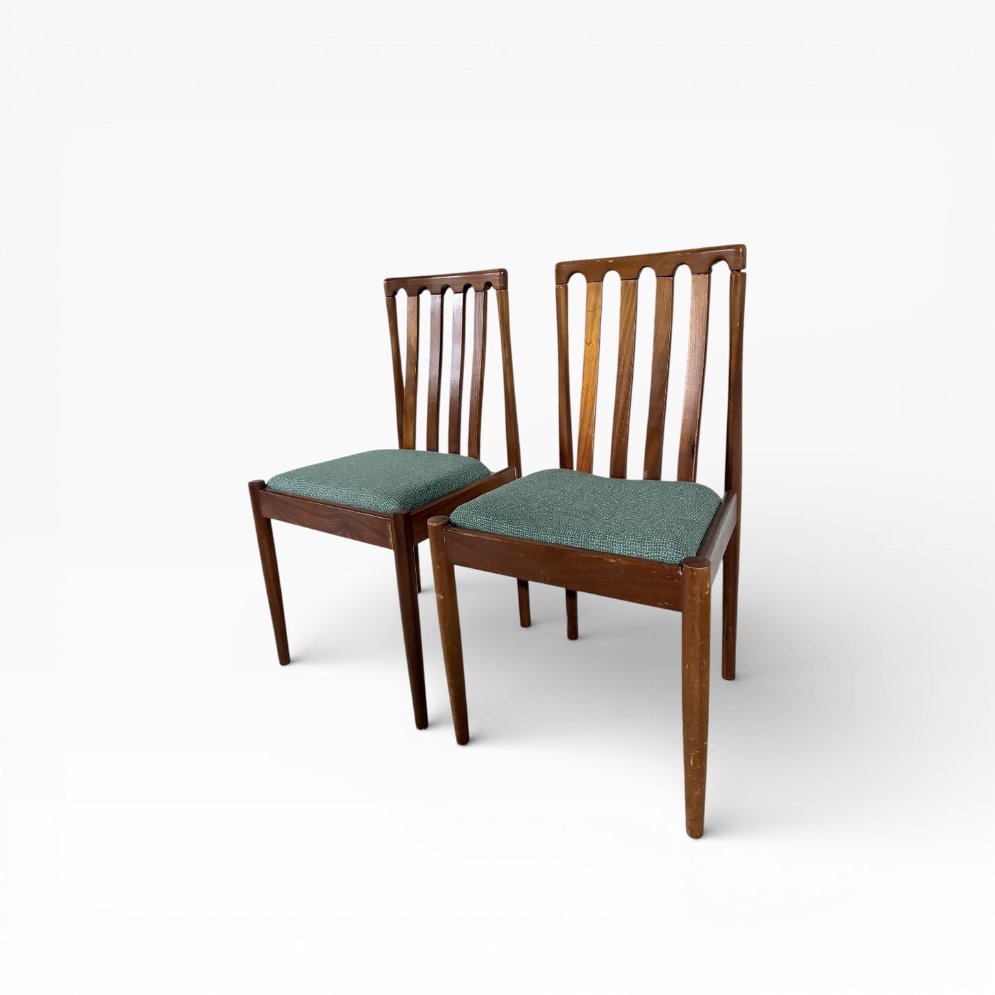Meredew Mid-Century Walnut Dining Chairs – Pair