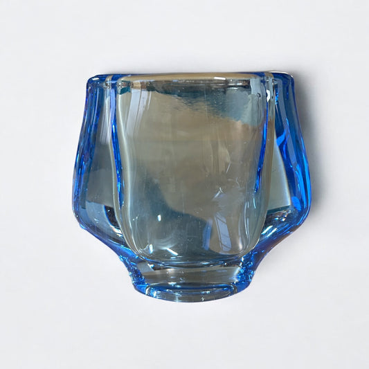 Mid-Century Blue Glass Vase by Frantisek Vizner