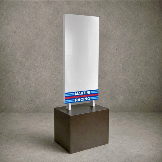 Vintage Martini Racing Porsche Showroom Floor Mirror Motorsport Advertising Display