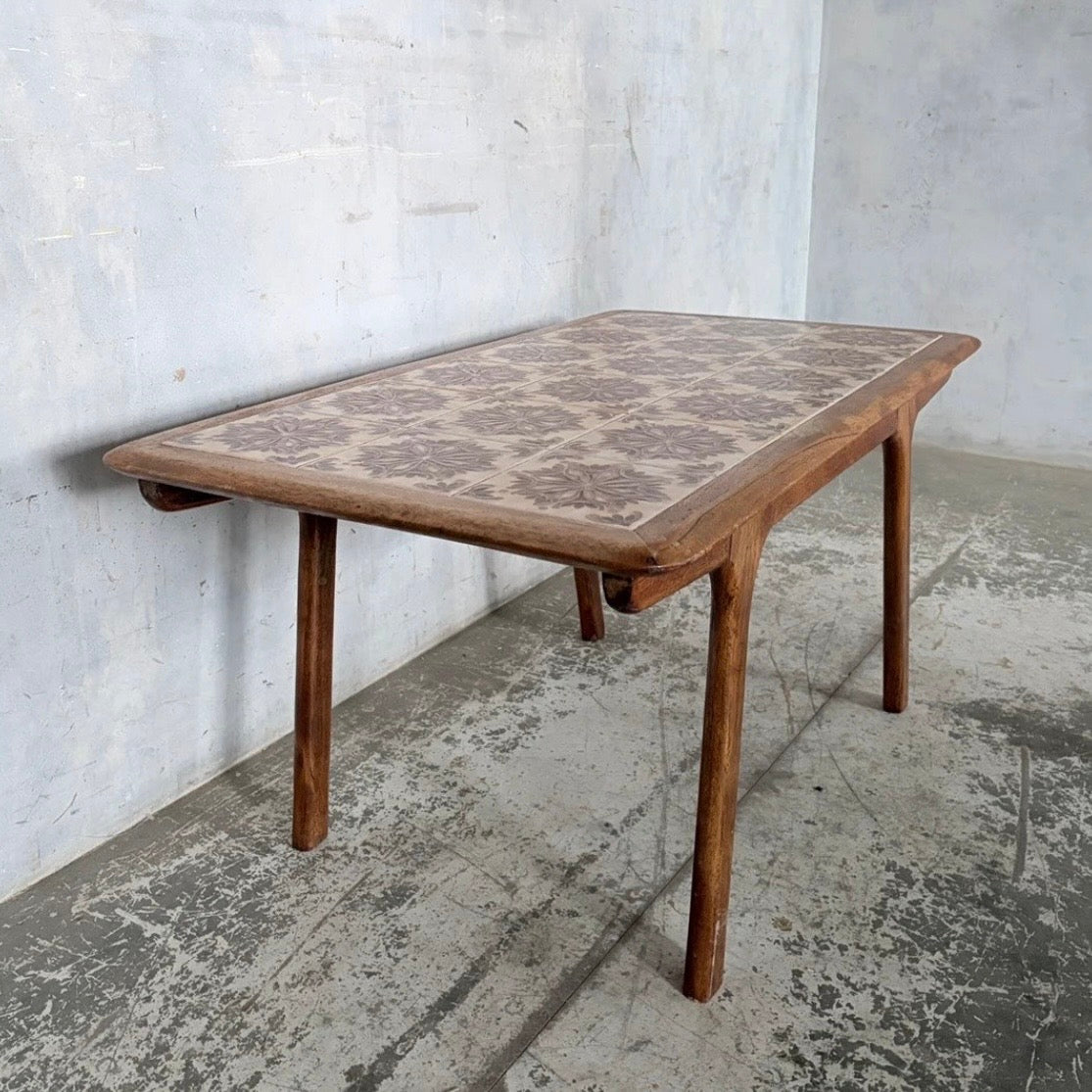 Vintage Danish Oak & Teak Tile Top Coffee Table