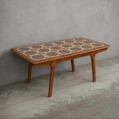 Vintage Danish Oak & Teak Tile Top Coffee Table