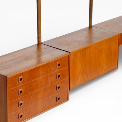 Danish Mid-Century Ladderax Wall Unit by Rud Thygesen & Johnny Sørensen for Hansen & Guldborg, 1960s