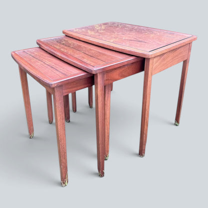 Richard Hornby Design Mid Century Teak Nest of Three Tables