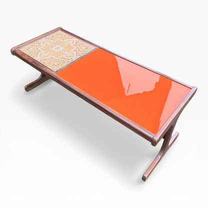 G Plan Mid-Century Orange Perspex Coffee Table