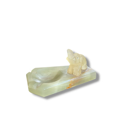 Vintage Onyx Elephant Ashtray