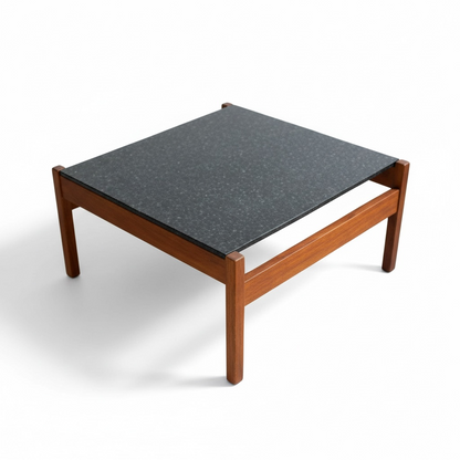 Afromosia Teak & Laminate Coffee Table by Guy Rogers – Mid-Century British Design