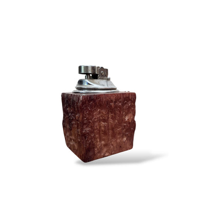 Vintage Italian Alabaster Table Lighter with Chrome Mechanism