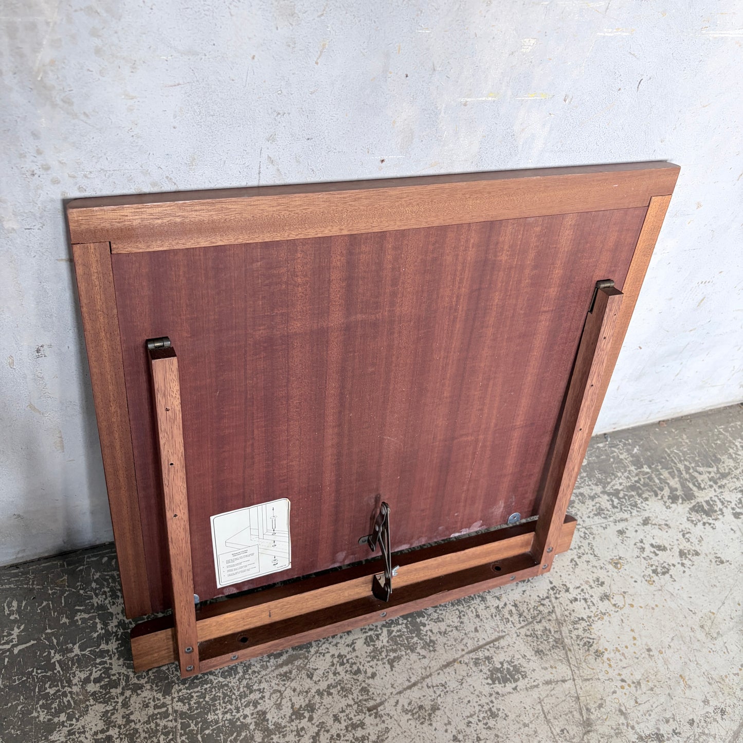 Mid Century Danish Style Teak Square Mirror