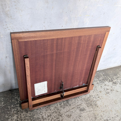 Mid Century Danish Style Teak Square Mirror