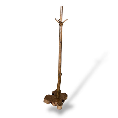 Live Edge Solid Wood Coat Stand – Rustic Tree Trunk Design
