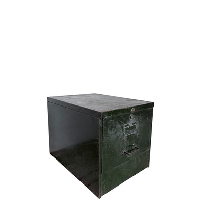 Vintage Industrial Military Filing Cabinet Bedside – Forest Green Steel