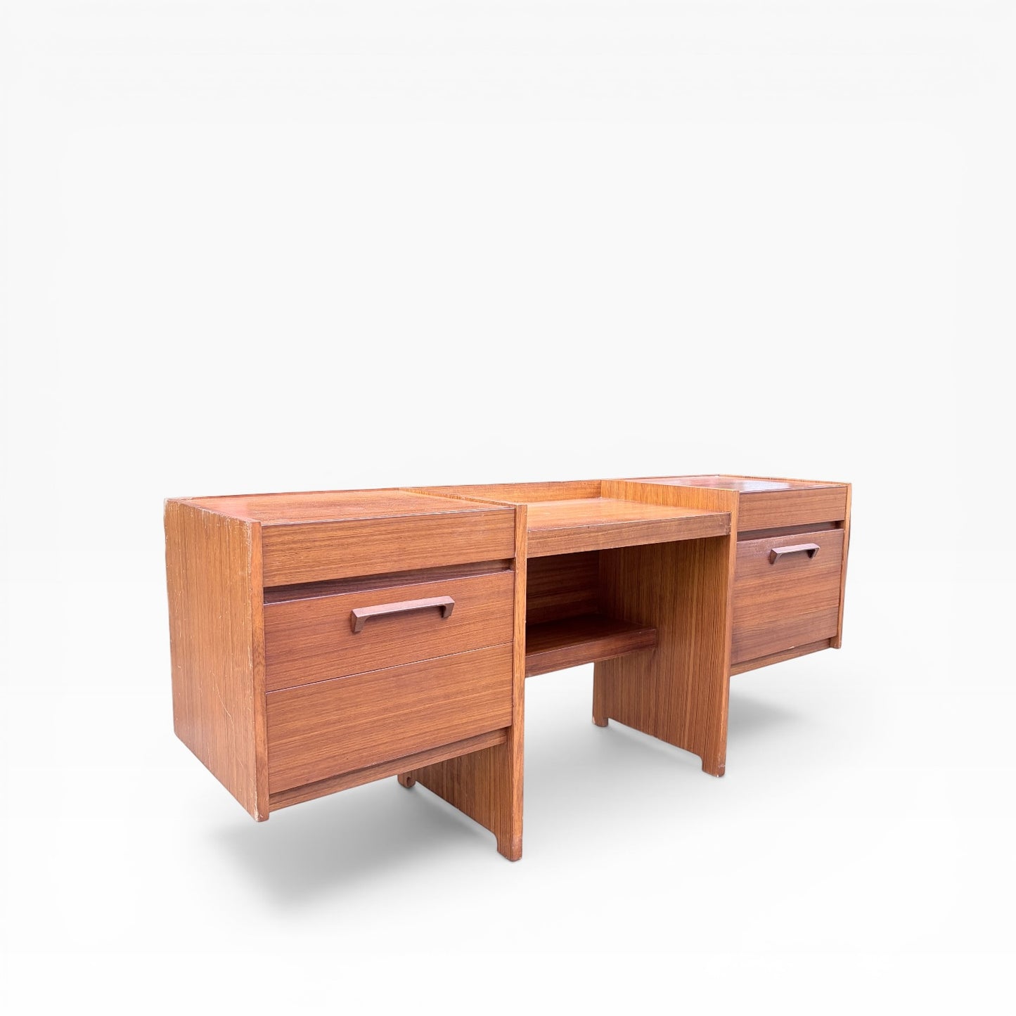Mid Century Vintage Danish Teak Floating Desk