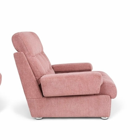 Mid-Century Dusty Pink Modular Sofa Armchairs by Heals (Pair)