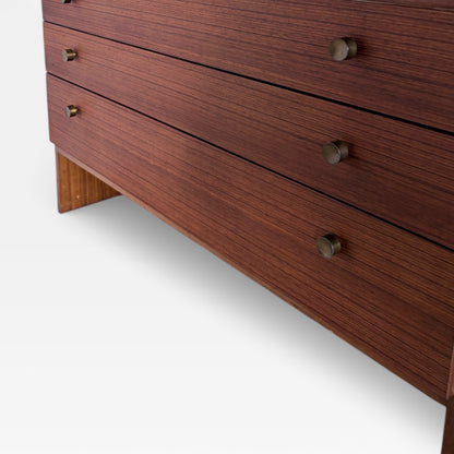 Mid-Century Teak Dresser | Vintage Meredew Chest with Brass Drawer Pulls