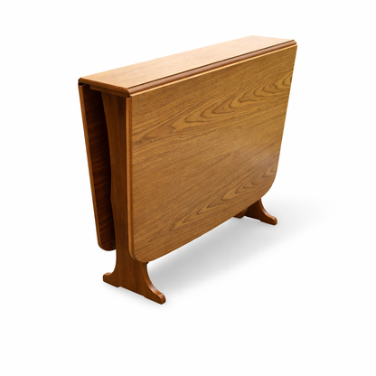 Mid Century Vintage Teak Drop Leaf Extending Dining Table — view 2