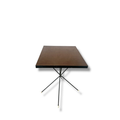 Mid Century Modern Walnut Formica Space Age Side Table
