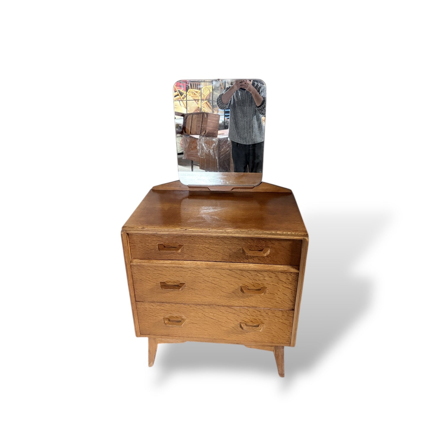Mid Century G Plan Oak Brandon Dressing Table with Mirror — view 4