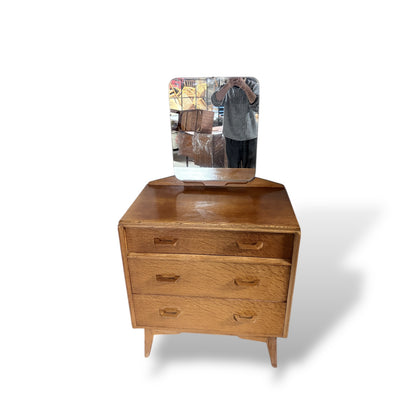 Mid Century G Plan Oak Brandon Dressing Table with Mirror — view 4