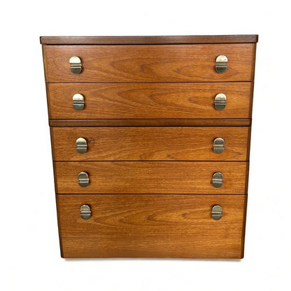 Mid Century Modern Teak Wood Dresser Drawers by Stag Furniture