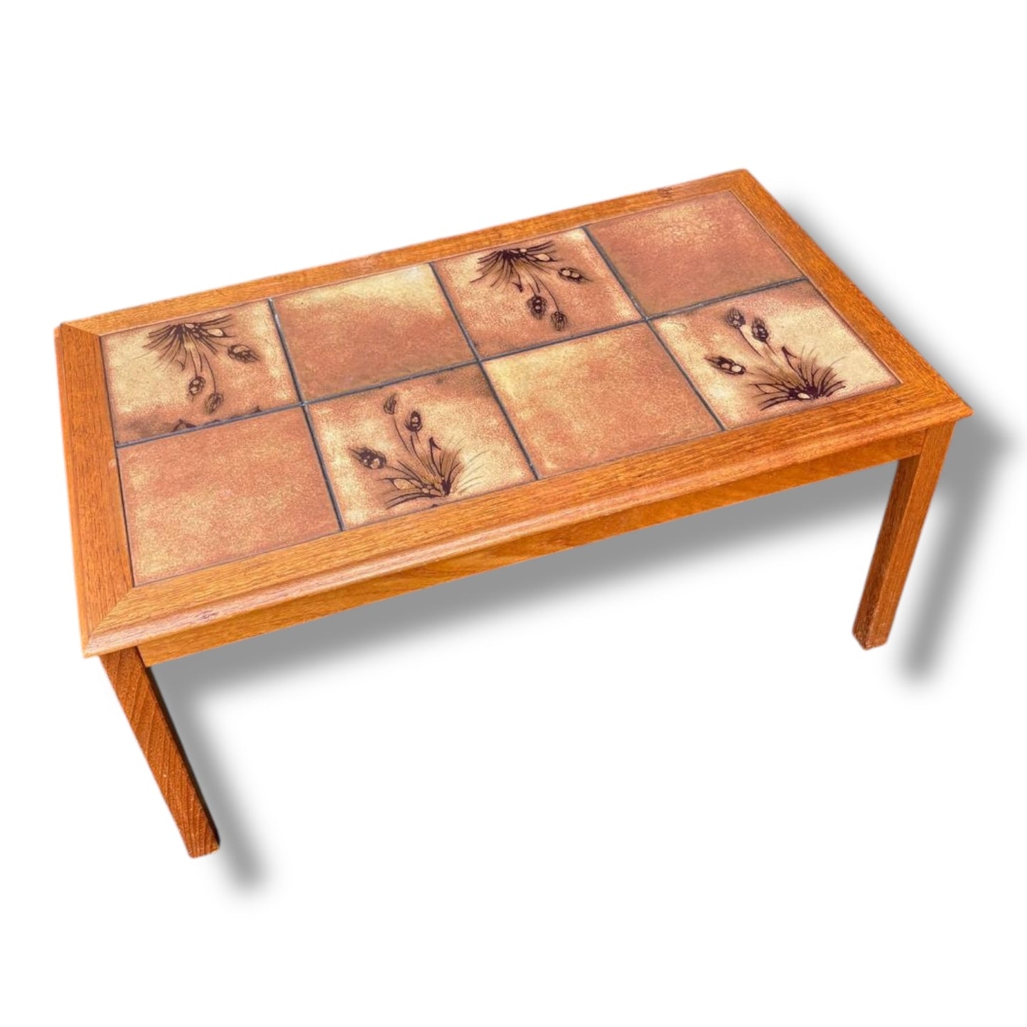 Danish Teak & Tile Coffee Table by Trioh | Mid-Century — view 3